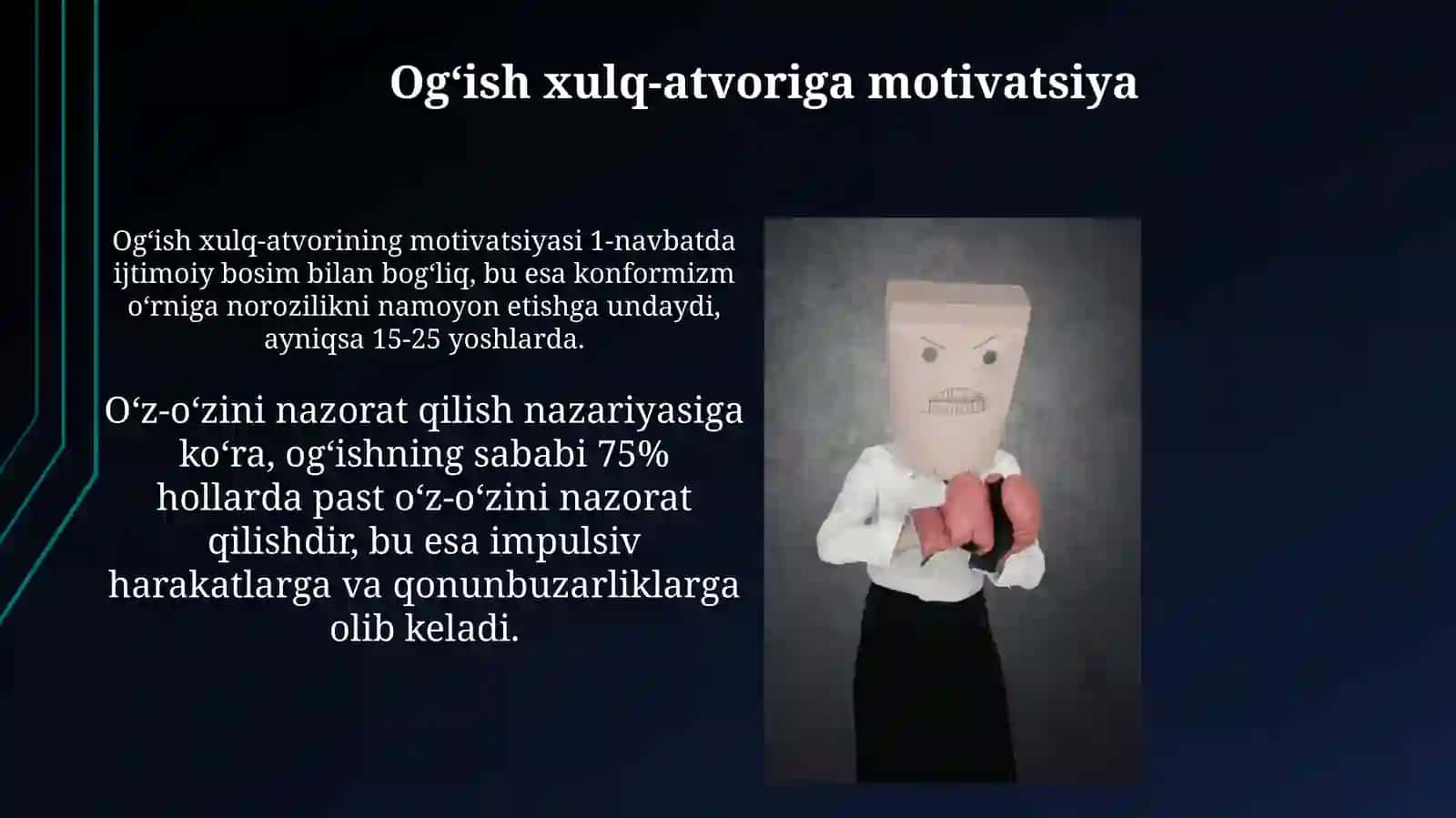 Og'ishgan xulq motivatsiyasi 4