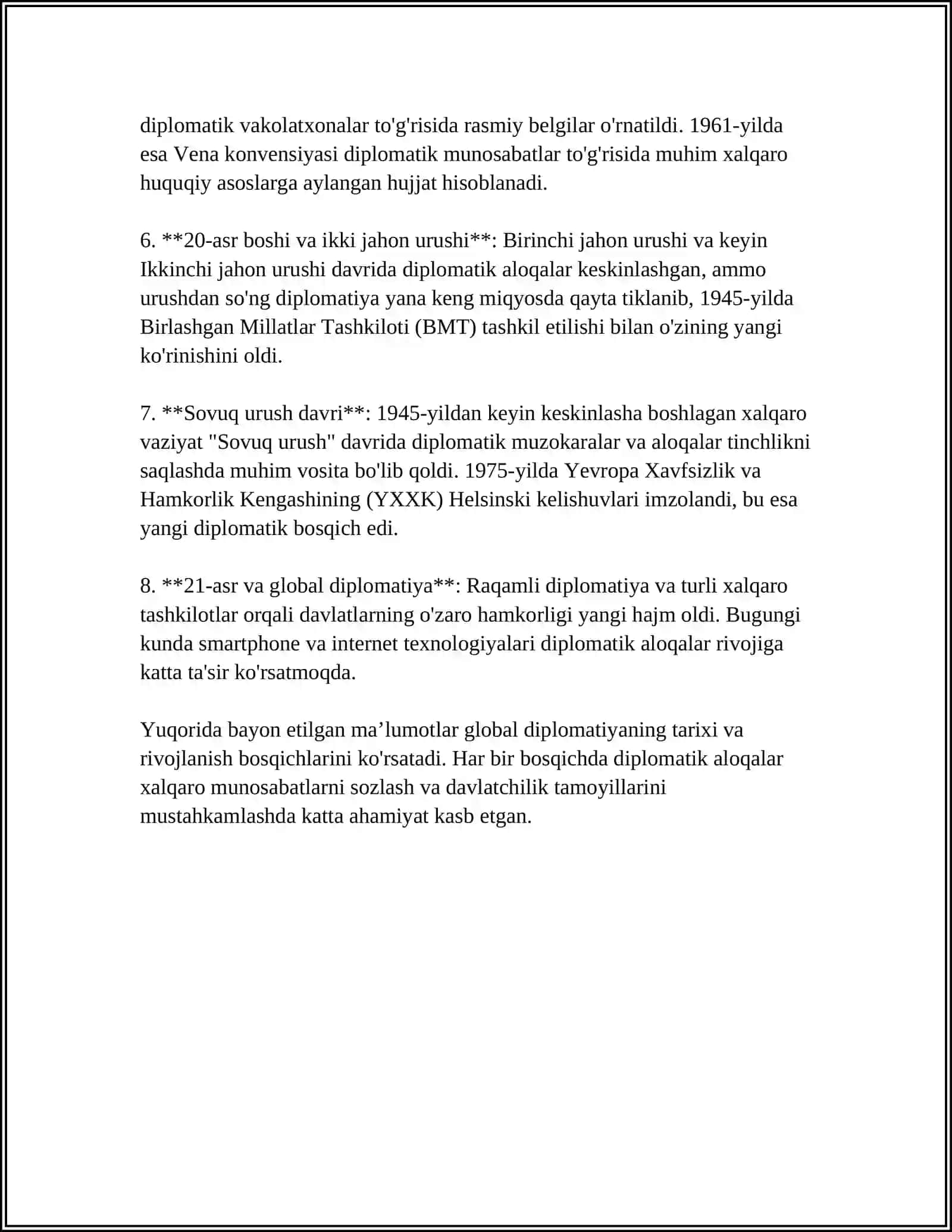 O'ZBEKISTON VA YAPONIYA ALOQALARINING YO'LGA QO'YILISHI 2025-2026-o'quv yili 4