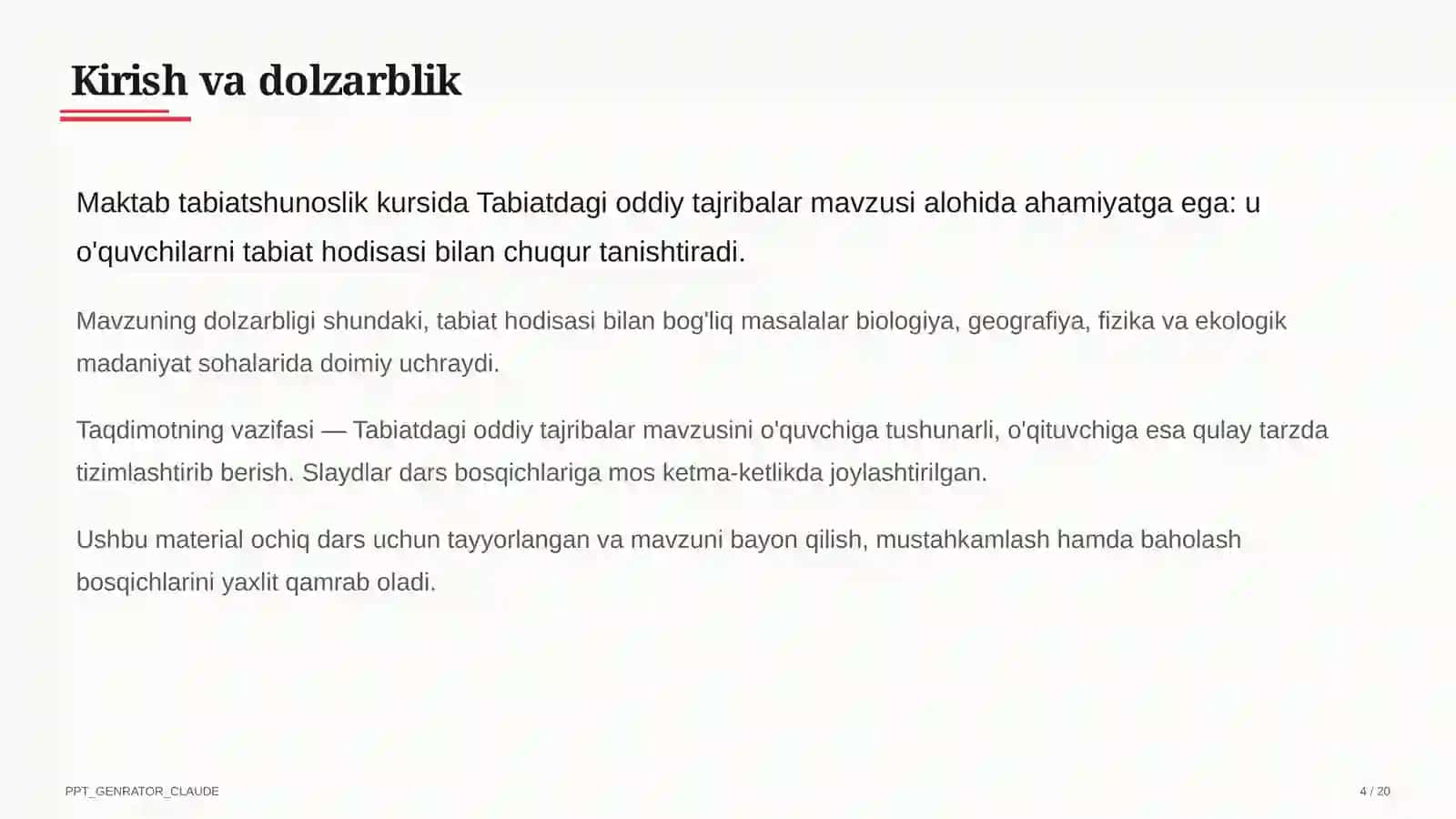 Tabiatdagi oddiy tajribalar (4-sinf) 4