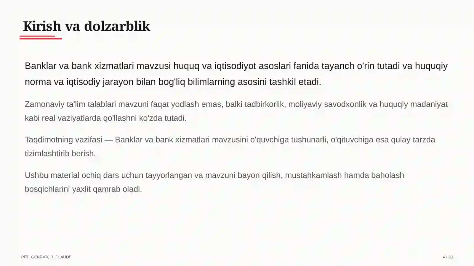 Banklar va bank xizmatlari (10-sinf) 4