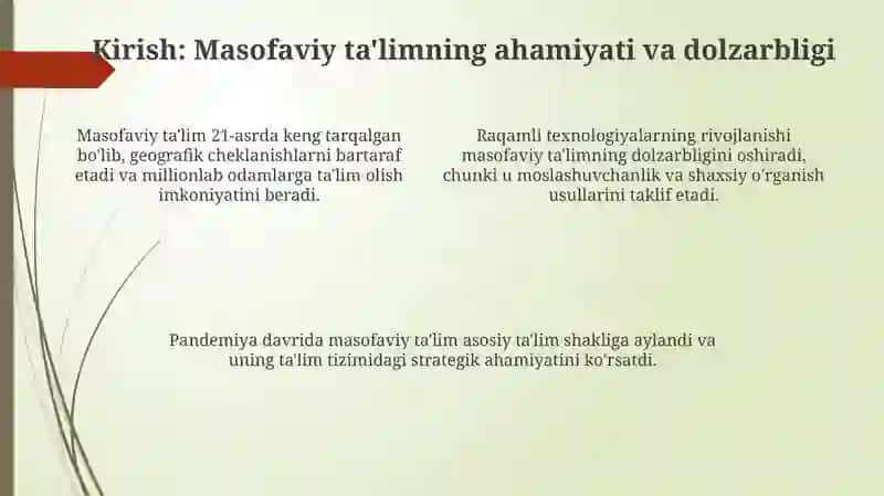 Masofaviy ta'limda o'quv jarayonining tashkiliy tuzilmasi 4