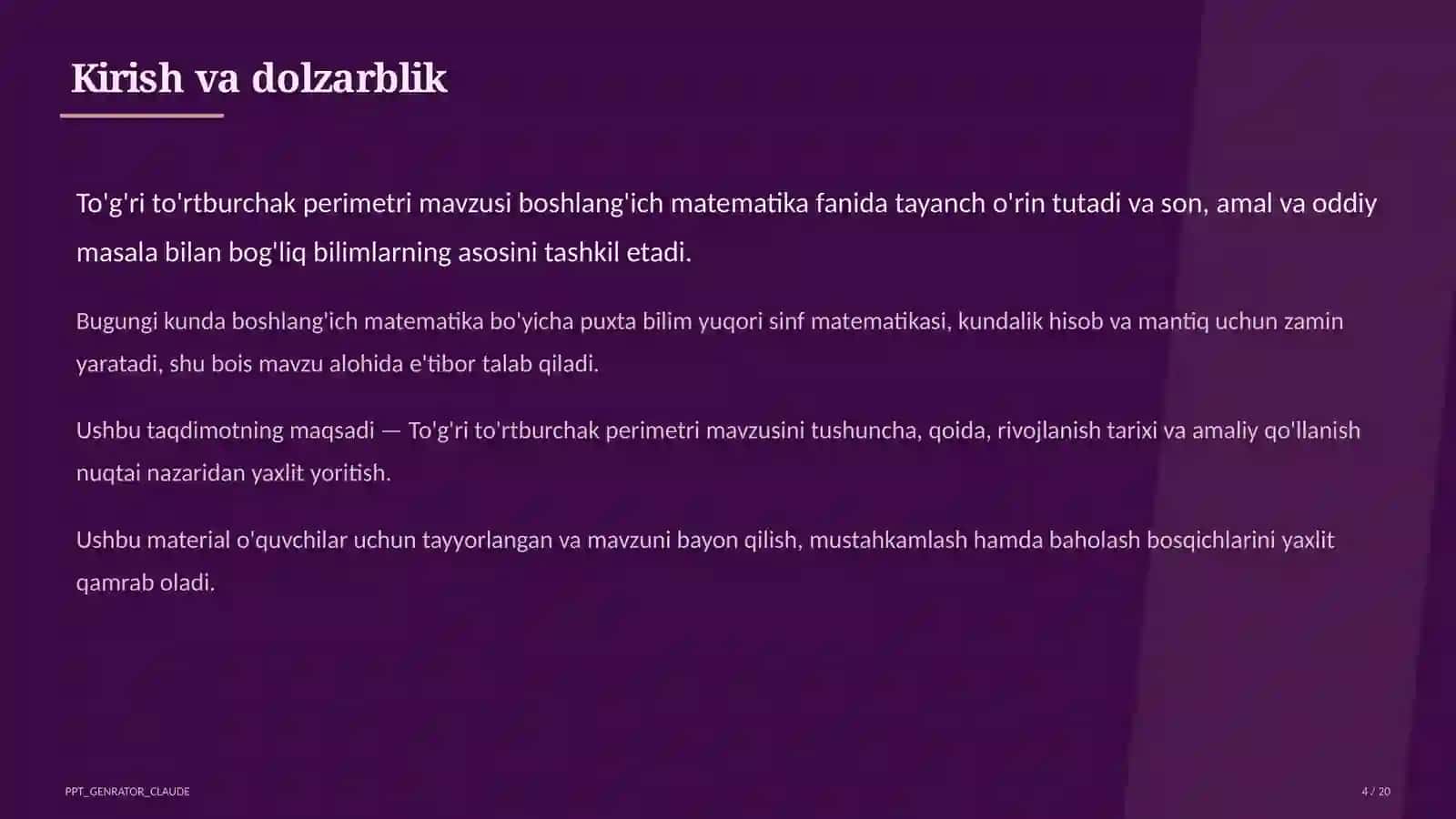 To'g'ri to'rtburchak perimetri (2-sinf) 4