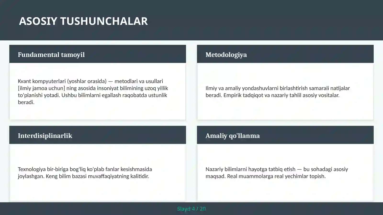 Kvant Kompyuterlari (Yoshlar Orasida) — Metodlari va Usullari [Ilmiy Jamoa Uchun] 4