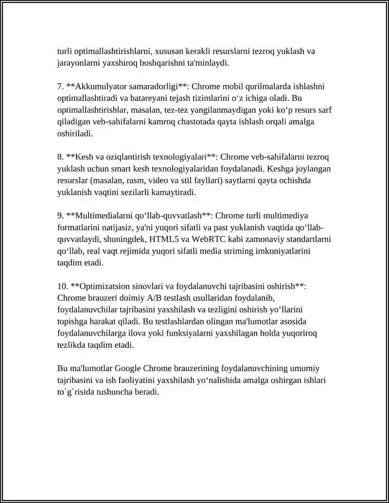 CHROME DASTURI IMKONIYATLARI 4