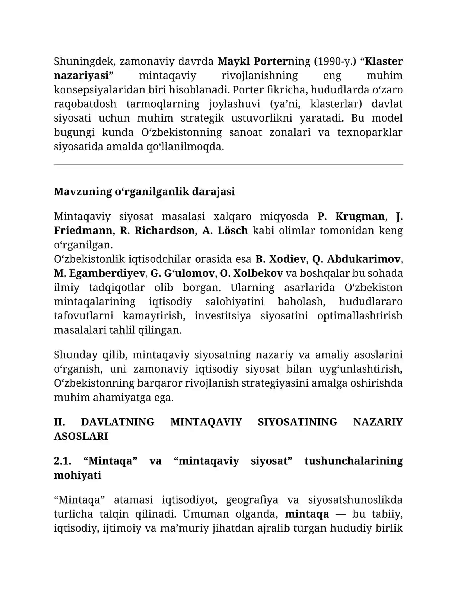 Davlatning mintaqaviy siyosati va uni amalga oshirish 4