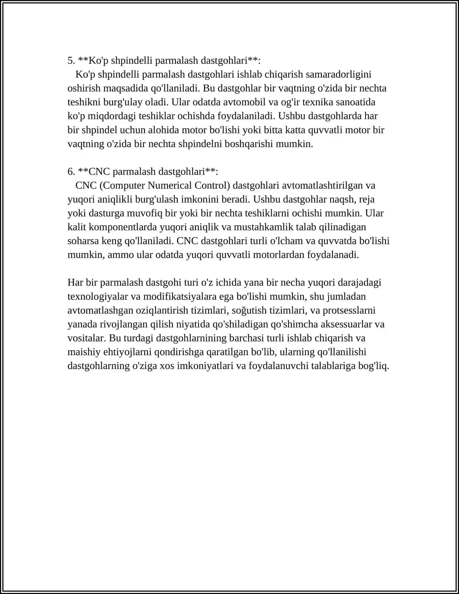 PARMALASH DASTGOHINING KOJUX QISMINI TAYYORLASH VA TA'MIRLASH 4