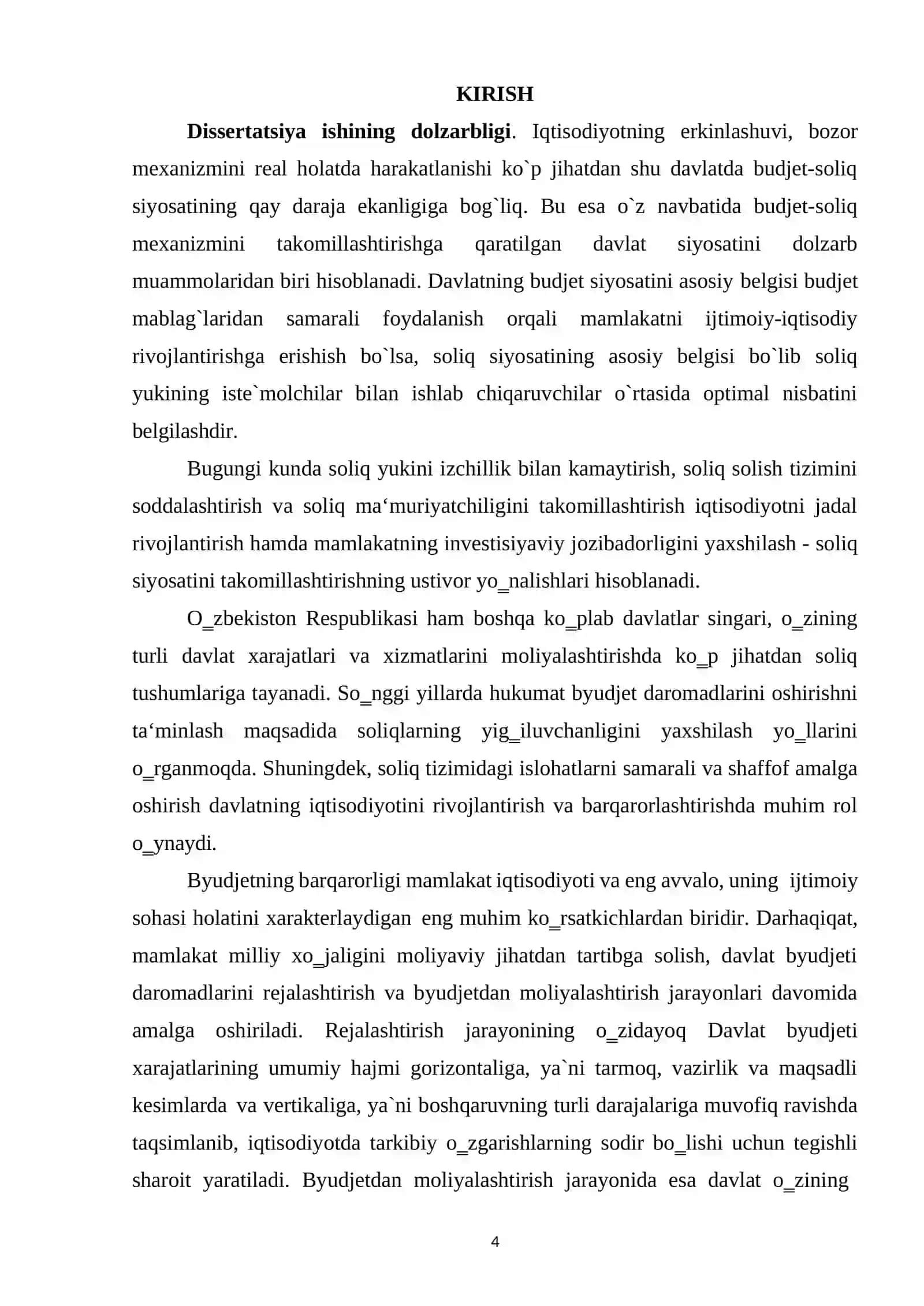 О‟ZBEKISTОN RESPUBLIKАSI SОLIQ TUSHUMLАRI_VА BYUDJET TIZIMINING TAHLILI 4