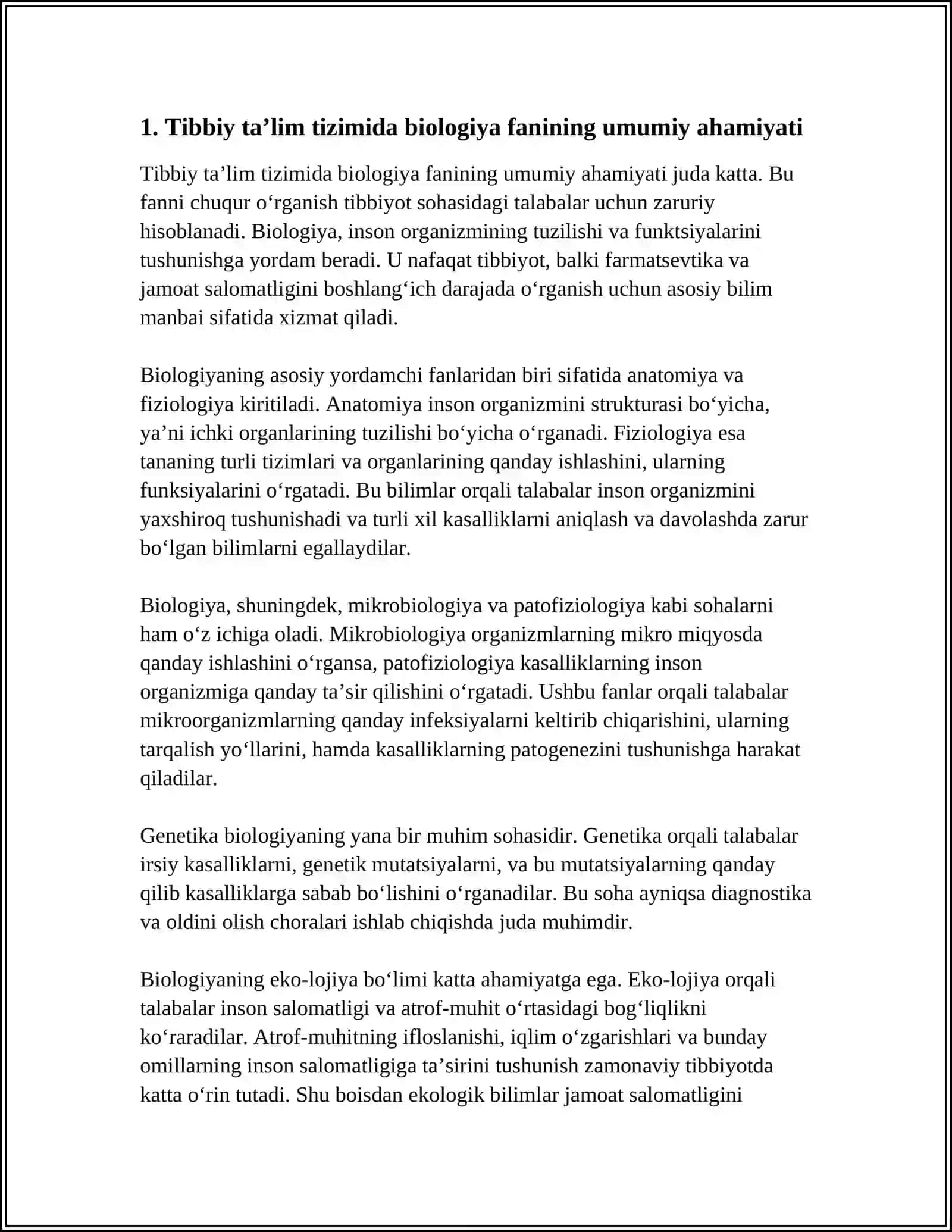 FARGʻONA SHAHAR ABU ALI IBN SINO JAMOAT SALOMATLIGI TEXNIKUMI TALABASI 114 GURUH YUSUFJONOVA MUHAYYO 4