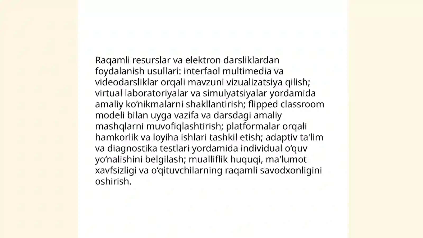 Axborot texnologiyalaridan foydalanish 4