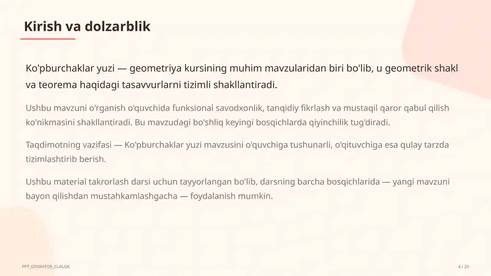Ko'pburchaklar yuzi (8-sinf) 4