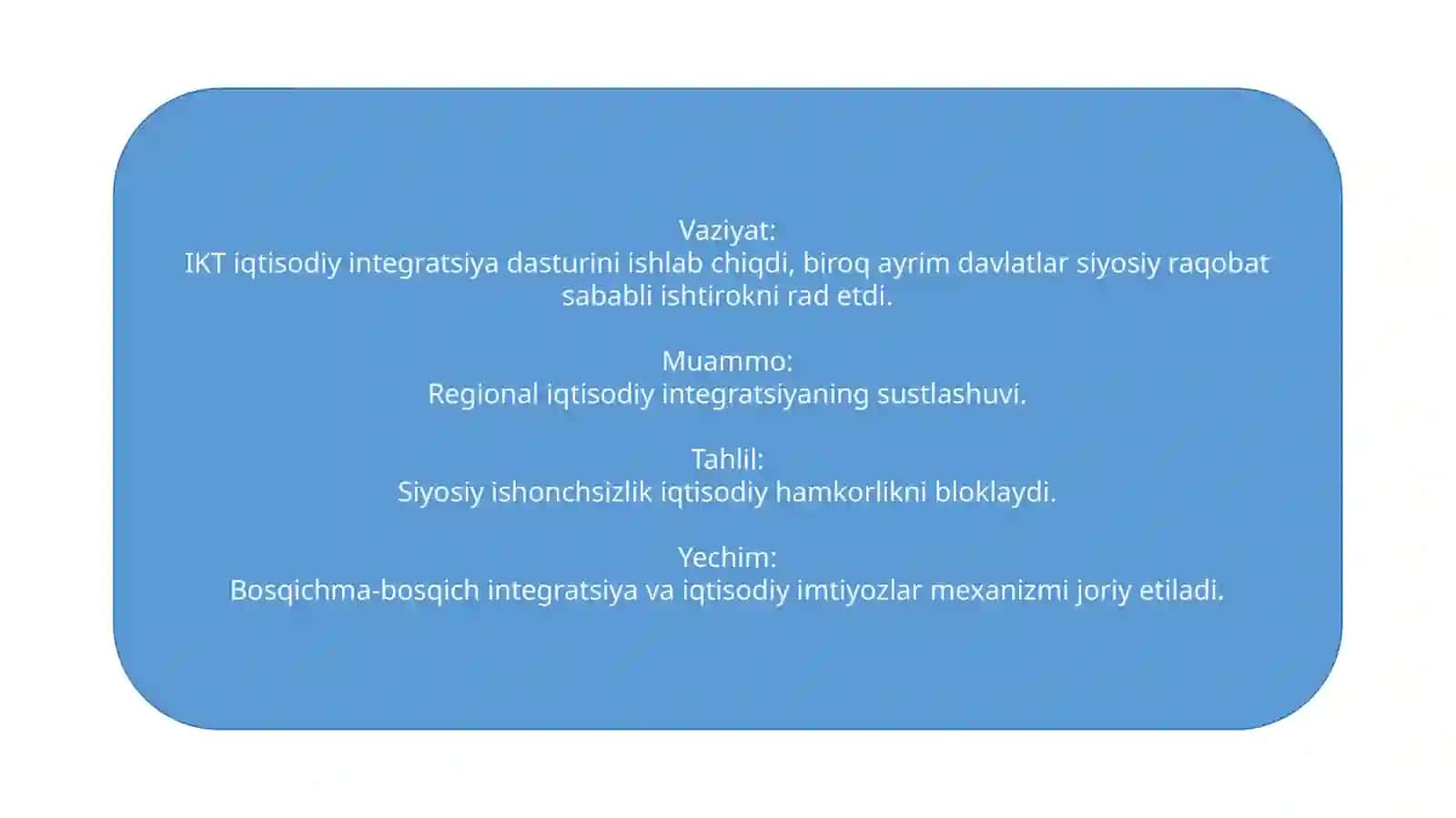 Etnomdaniyat fani uchun kazus 4