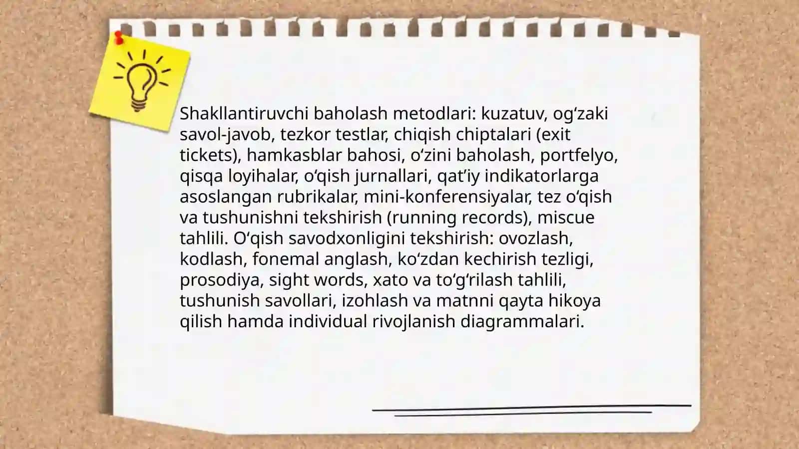 Boshlangʻich sinflar oʻquvchilarining ona tili va o'qish savodxonligidan bilimini tekshirish usullari 4