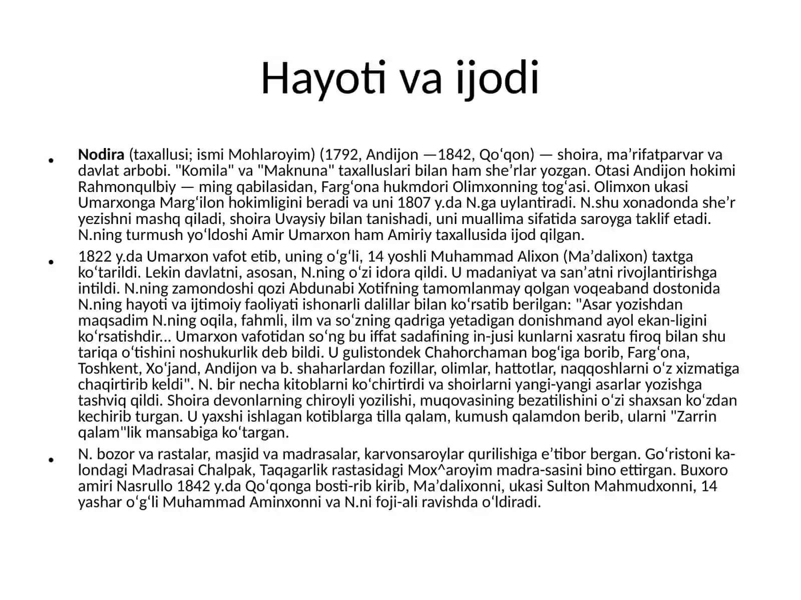 Nodirabegim hayoti va ijodi 4