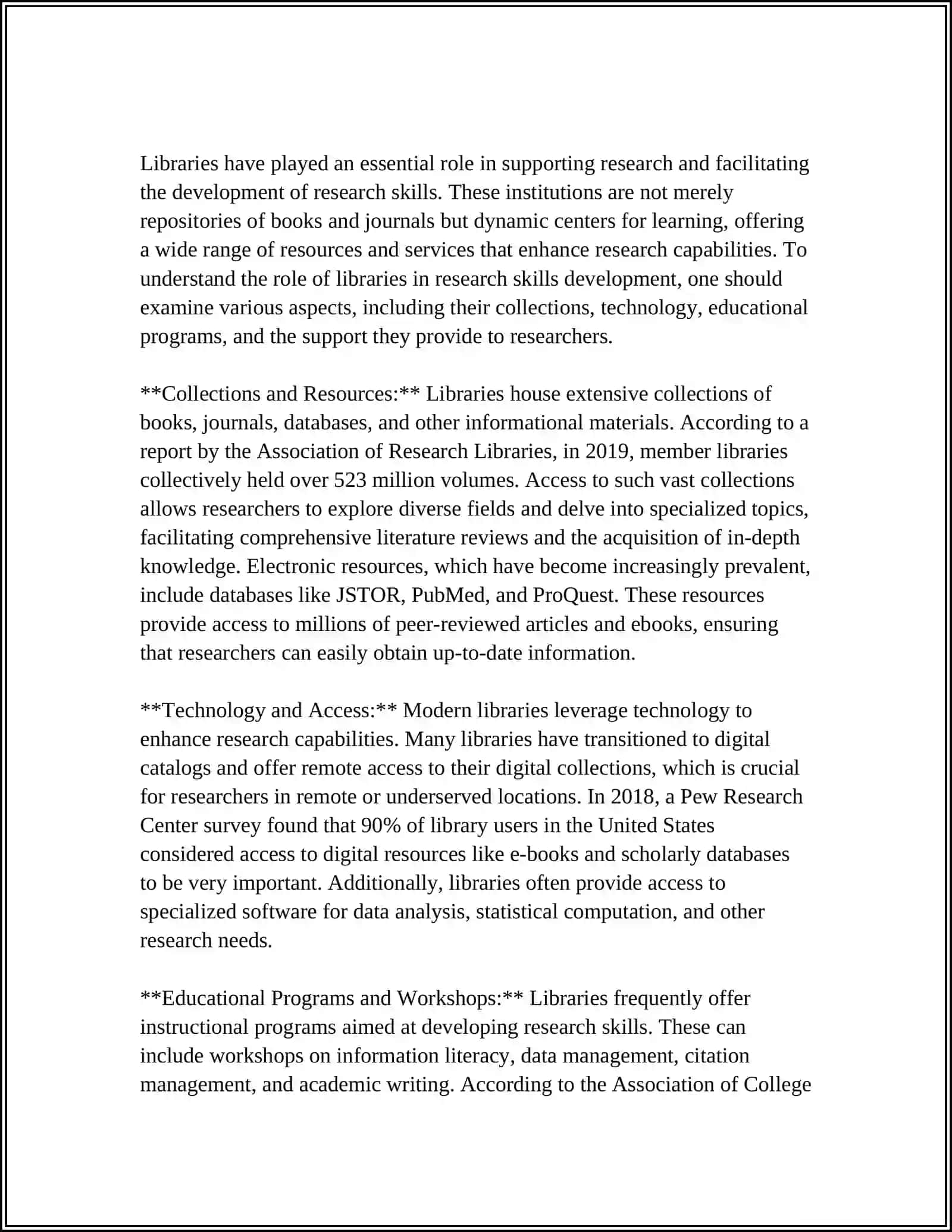 THE ROLE OF LIBRARIES IN SUPPORTING STUDENT LEARNING 4
