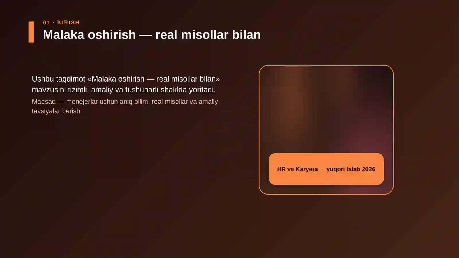 Malaka oshirish — real misollar bilan 4