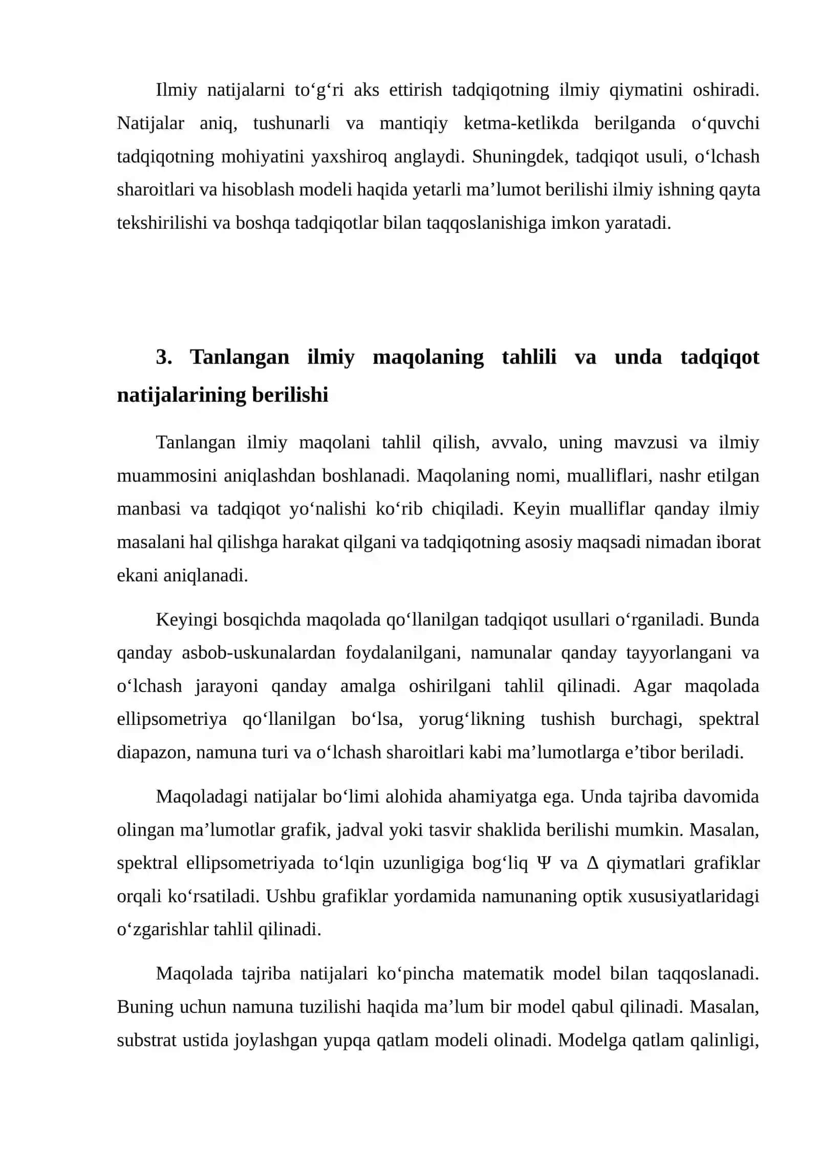 Ilmiy maqolalarda tadqiqot usullari yordamida olingan natijalarni aks ettirish 4