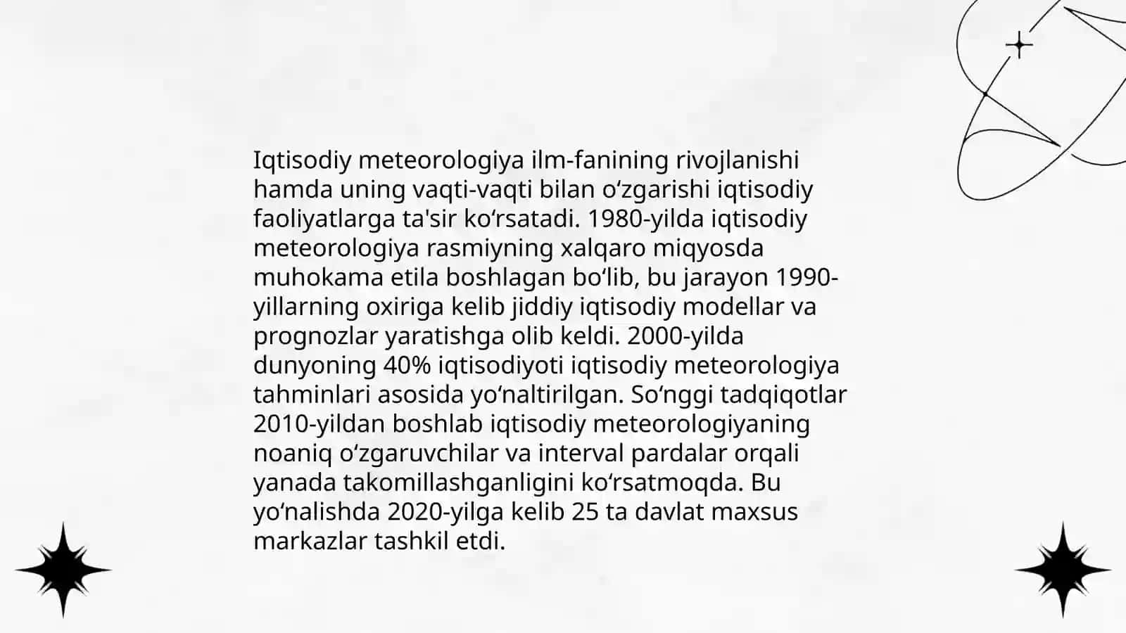 Iqtisodiy meteorologiyaning rivojlanish tarixi va taraqqiyot yo’lini tahlil qilish 4