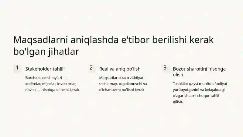 Strategiya yaratishning 3 ta asosiy vazifasi 4