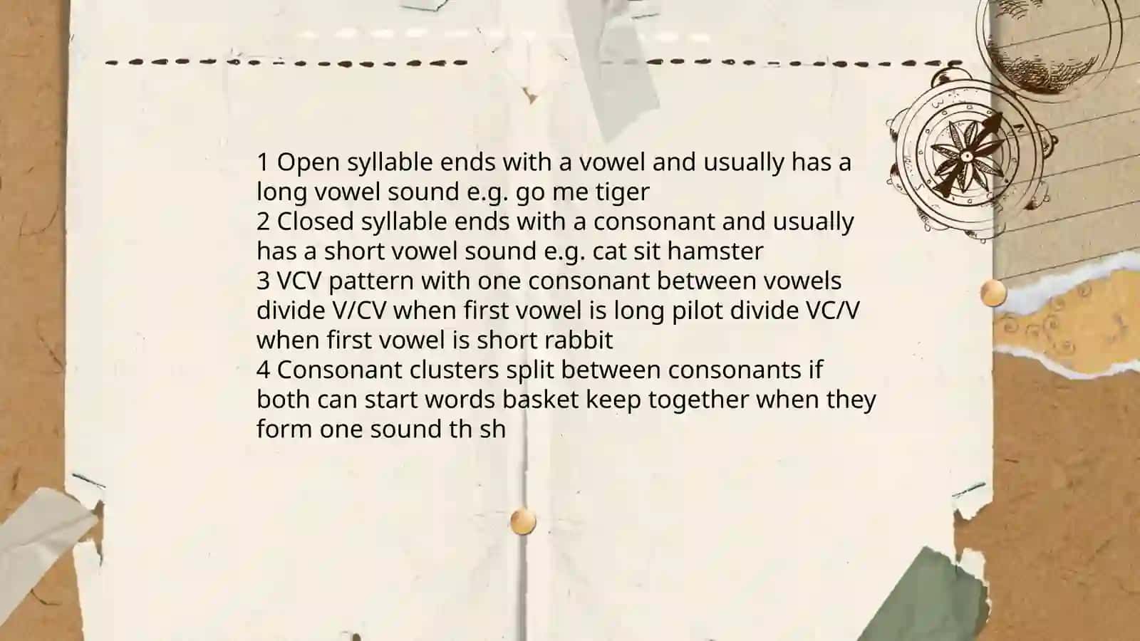 Syllable division 4