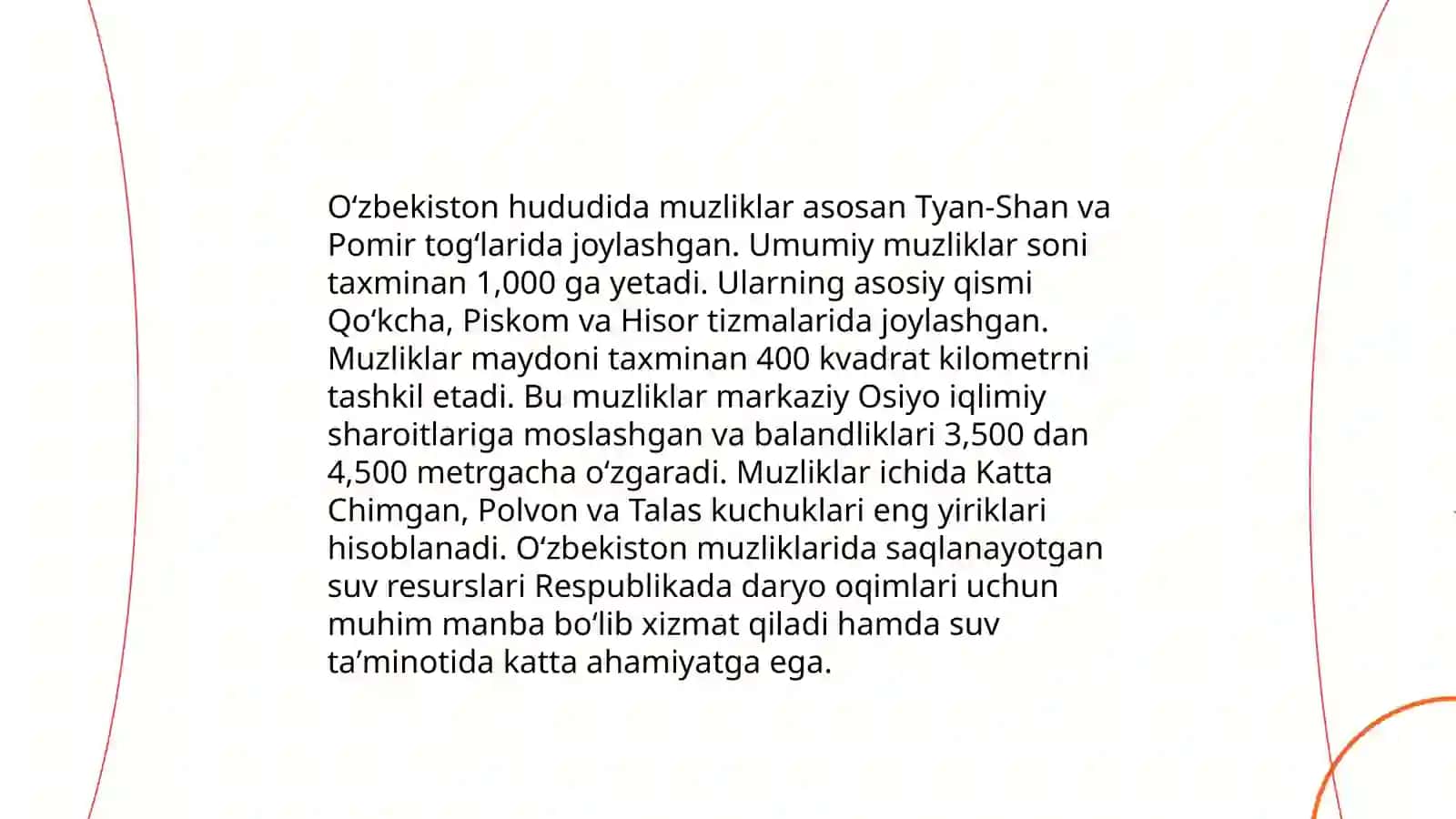 O'zbekiston muzliklari va ularning ahamiyati 4