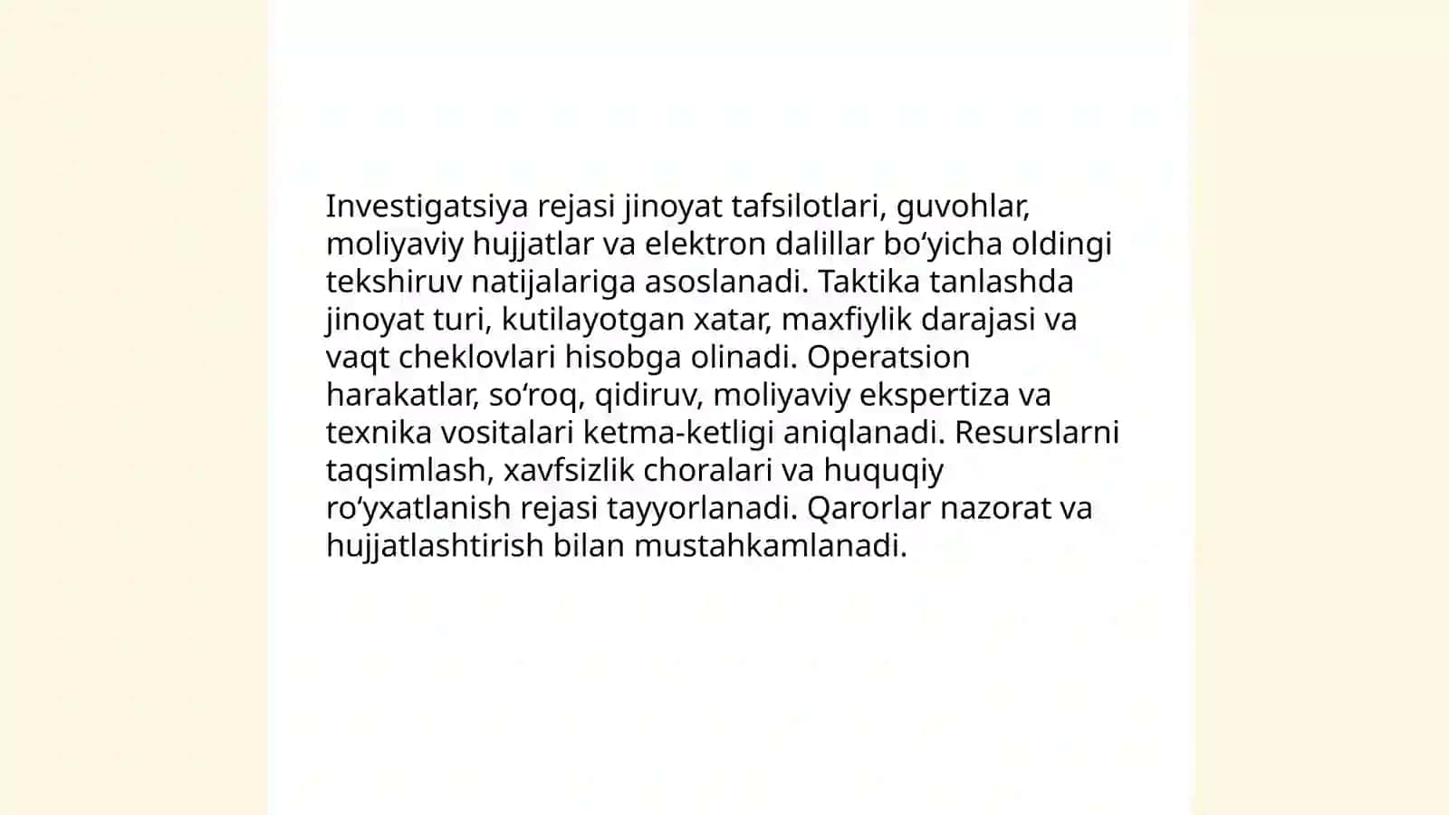 Tovlamachilik jinoyatini tergov qilish uslubi 4