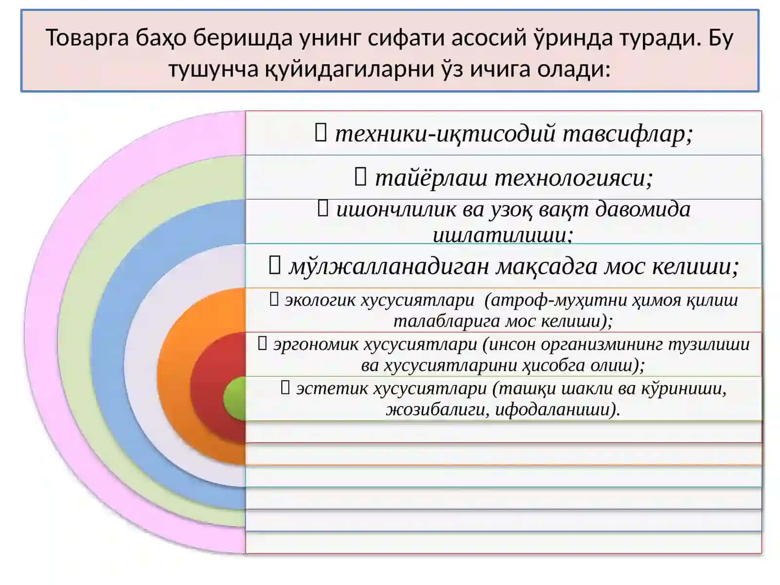 МАРКЕТИНГ ТИЗИМИДА ТОВАР СИЁСАТИ 4
