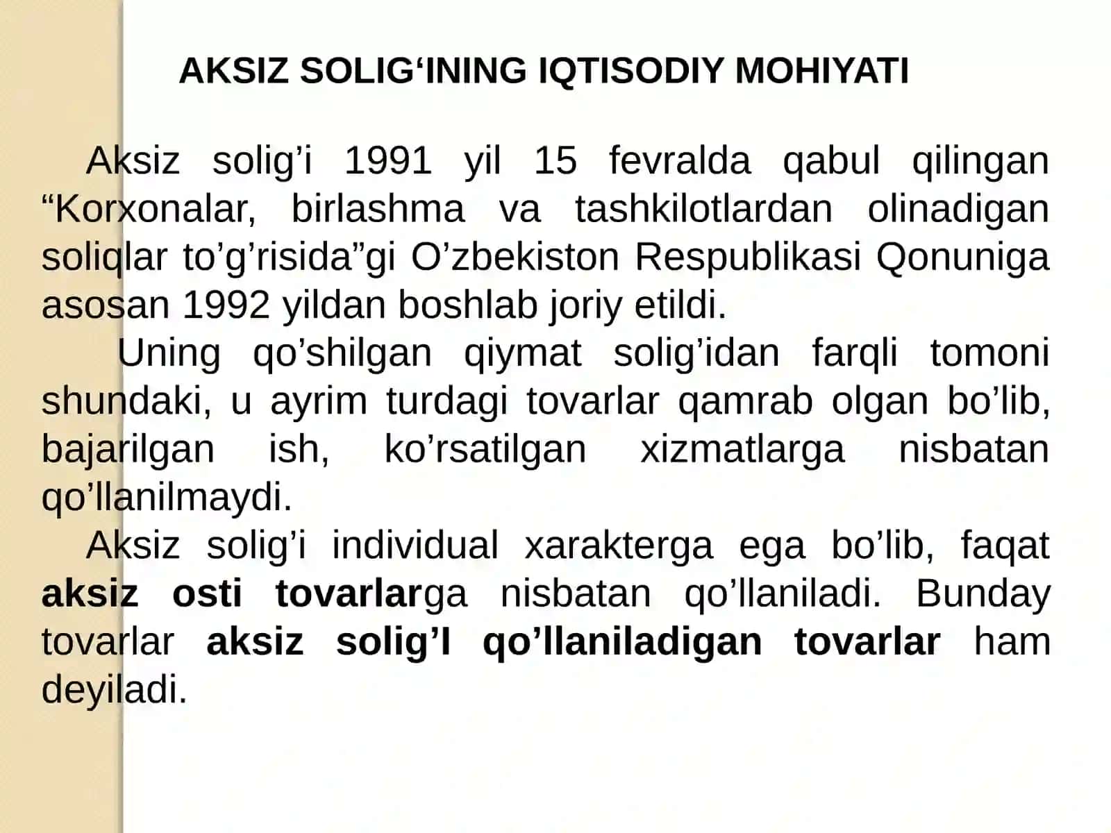Aksiz soliqlari 4