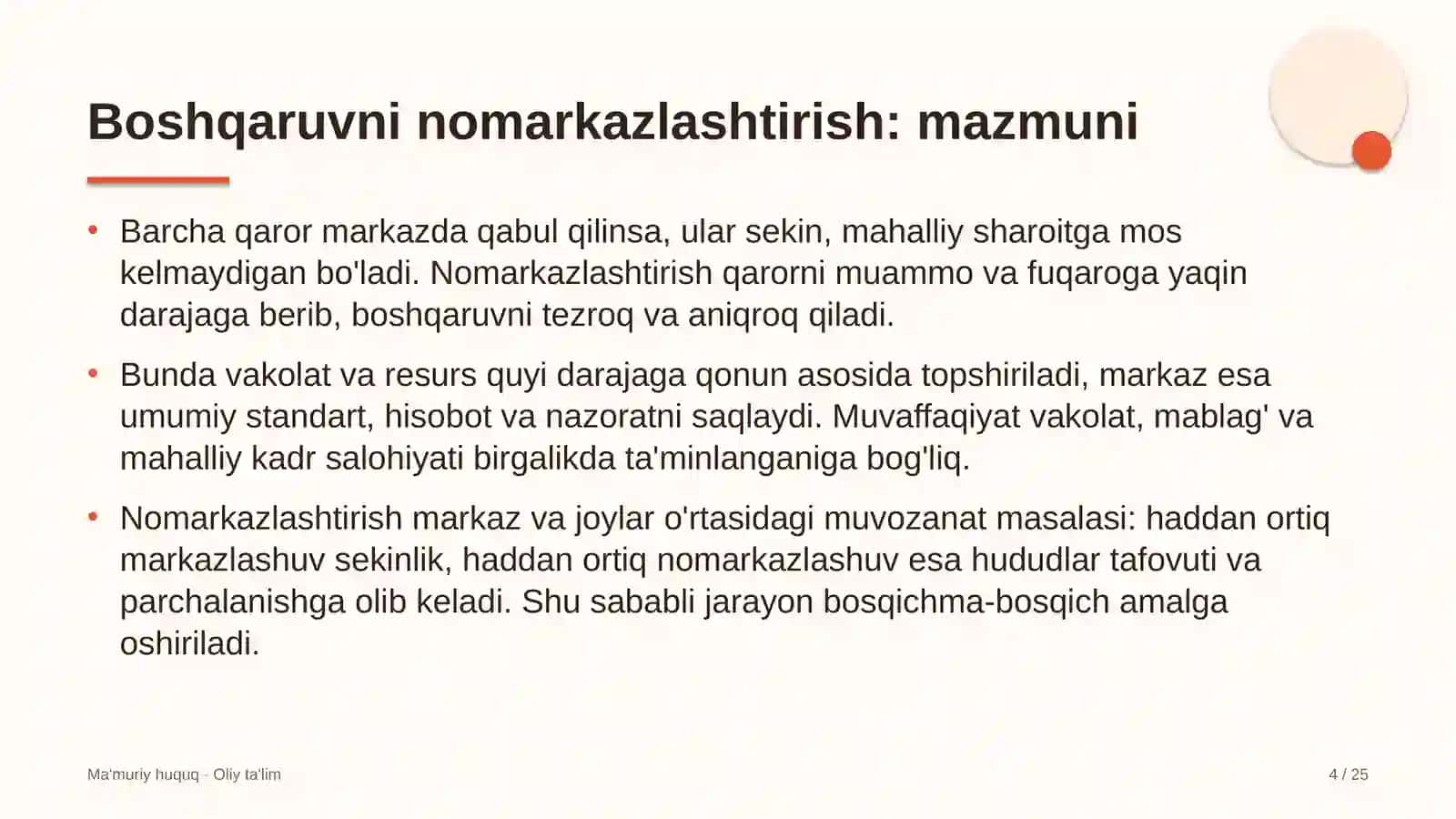 adliya organlarida boshqaruvni nomarkazlashtirish 3215 4