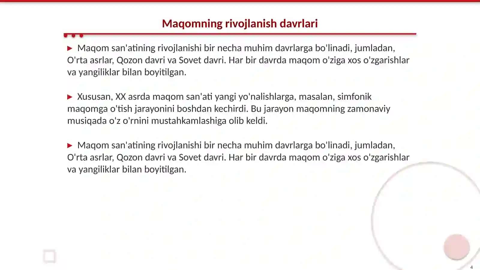 Maqom va ozbek dostonlari haqida 4