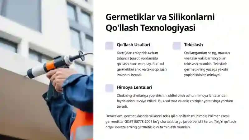 Yoriqlar va Deformatsion Choklarni Germetiklash: Qo'llanma 4