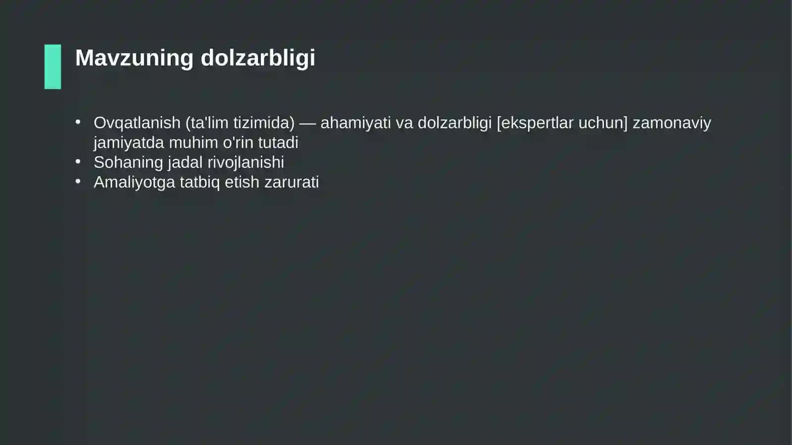 Ovqatlanish (ta'lim tizimida) — ahamiyati va dolzarbligi [ekspertlar uchun] 4