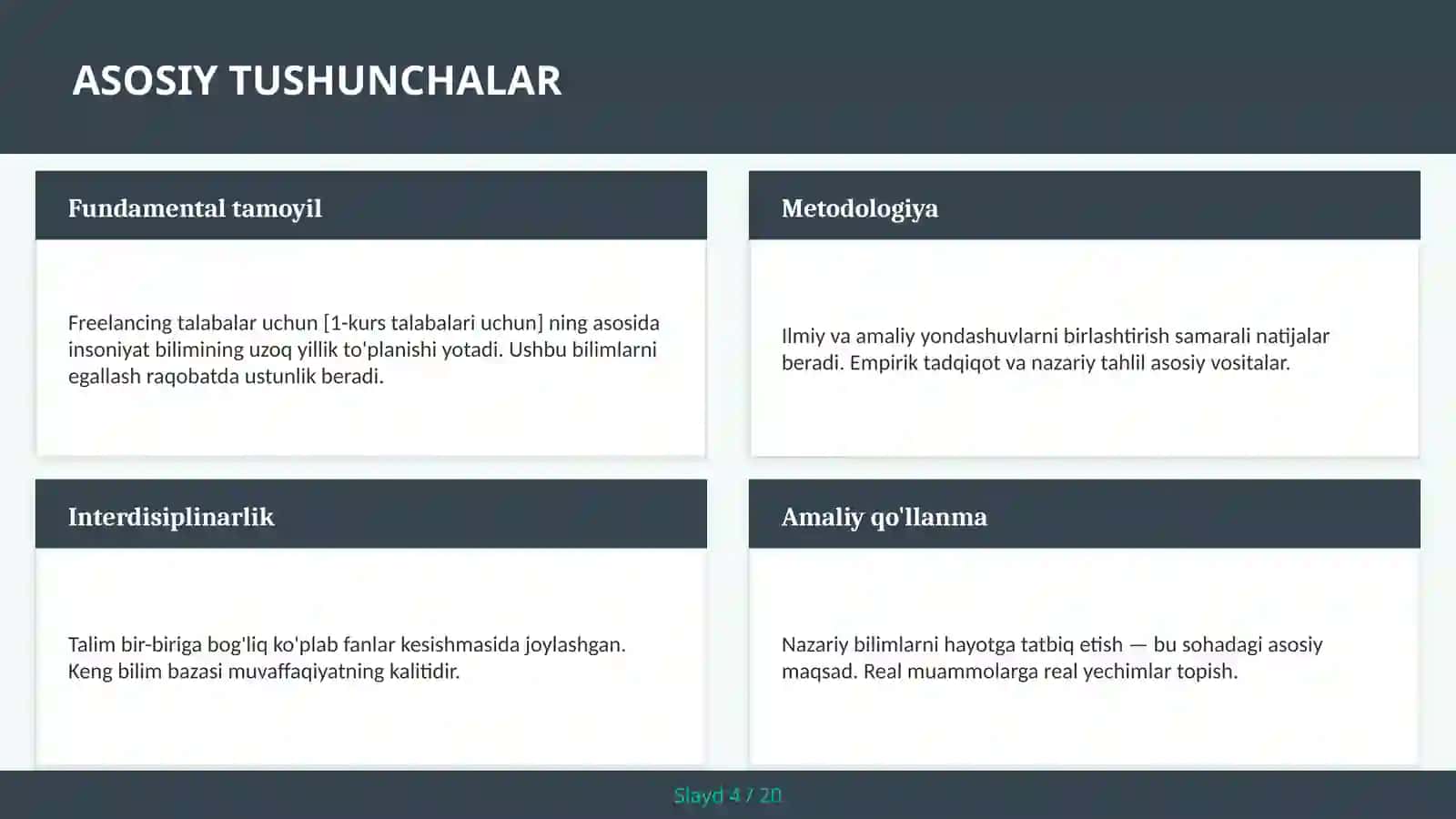 FREELANCING TALABALAR UCHUN [1-KURS TALABALARI UCHUN] 4
