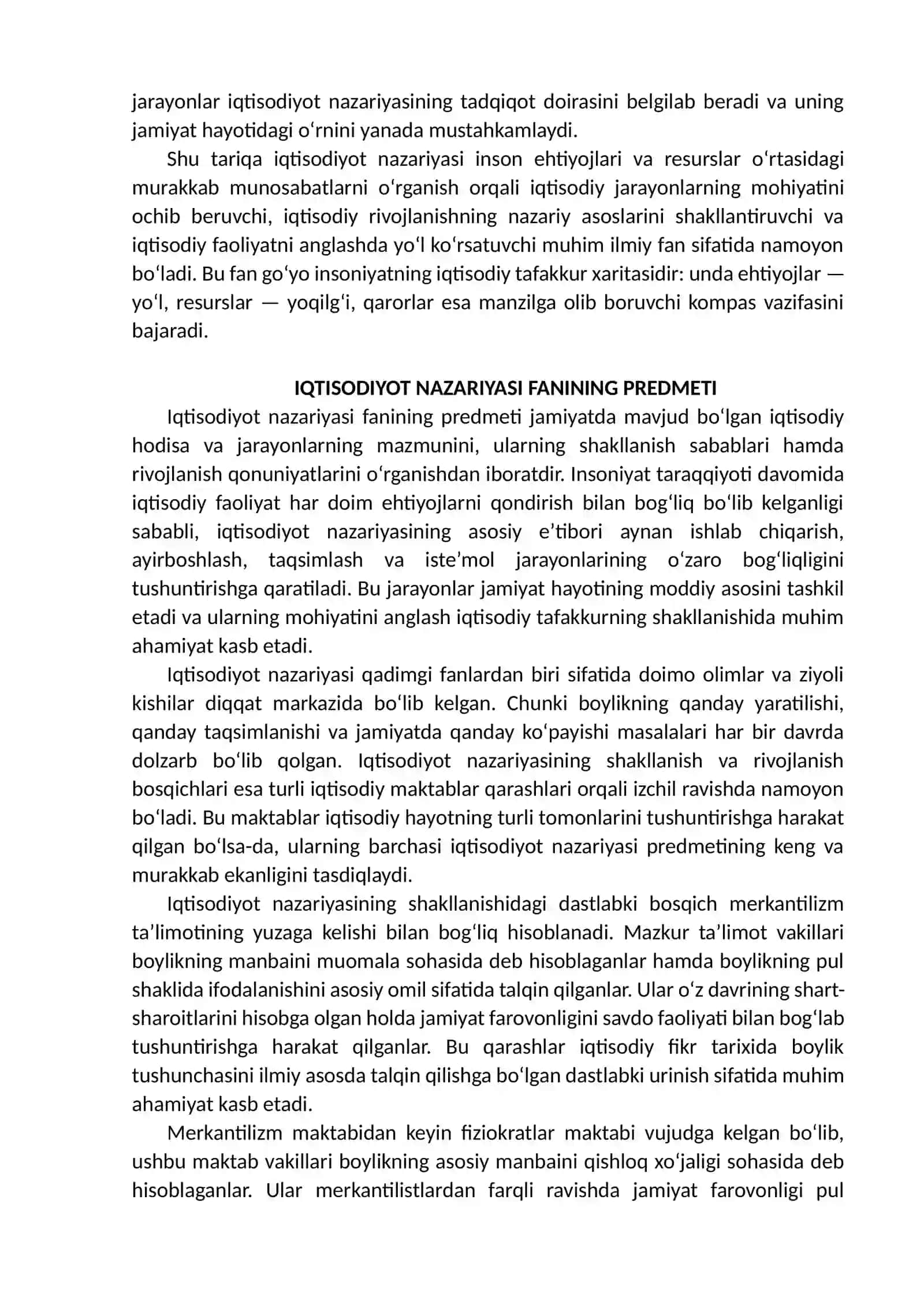 Iqtisodiyot nazariyasi fanining predmeti va vazifalari 4