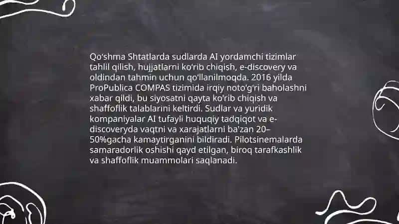 Sud jarayonlarida sun’iy intellektdan foydalanishning xalqaro tajribasi 4