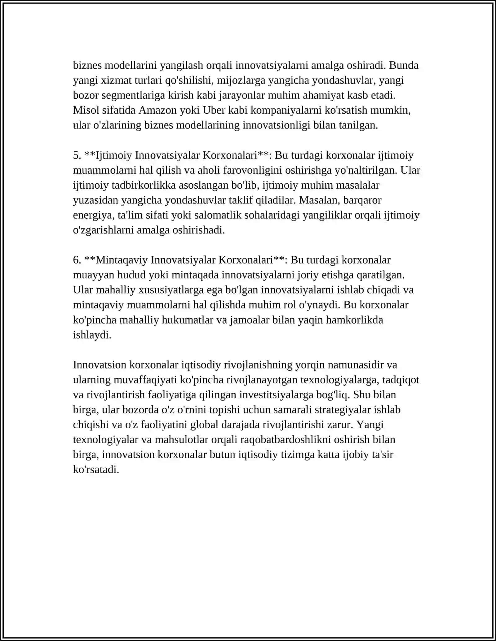 Innovatsion korxonalar turlari 4