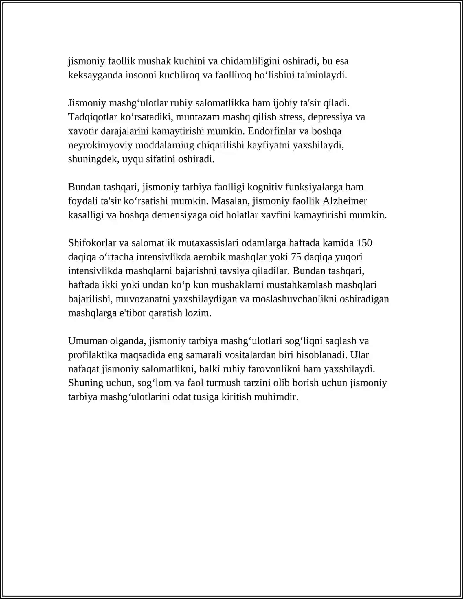 TA’LIM MUASSASALARIDA JISMONIY MADANIYAT MASHG‘ULOTLARINING MAQSADI 4