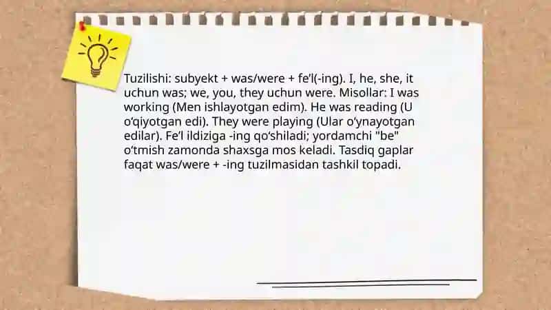 Past continuous tense 4