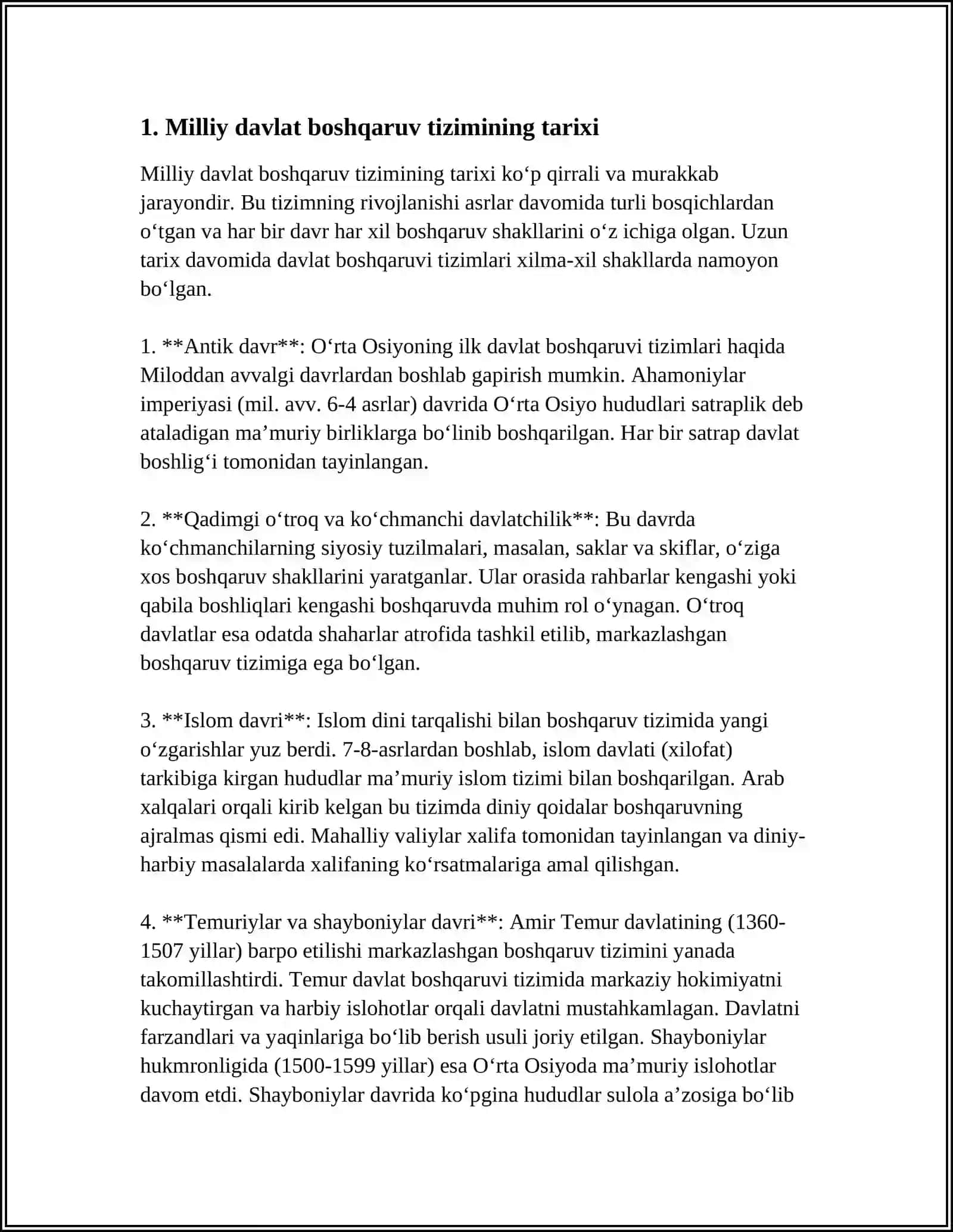 MILLIY DAVLAT BOSHQARUV HOKIMYATI TIZIMINING SHAKLI 4