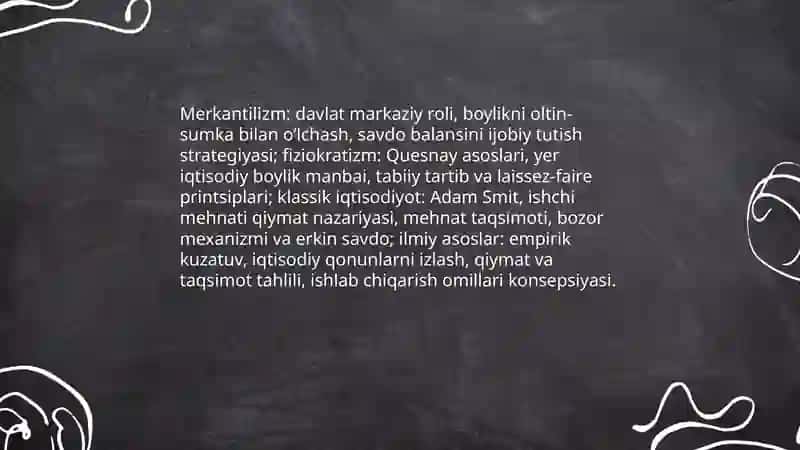 Iqtisodiyot nazariyasining fan sifatidagi shakllanishi bosqichlari metodologik ahamiyatlari 4
