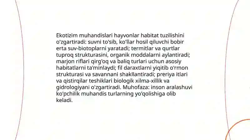 Hayvonlarning ekologik rollari va muhofaza qilish muammolari. Zoogeografiya asoslari 4