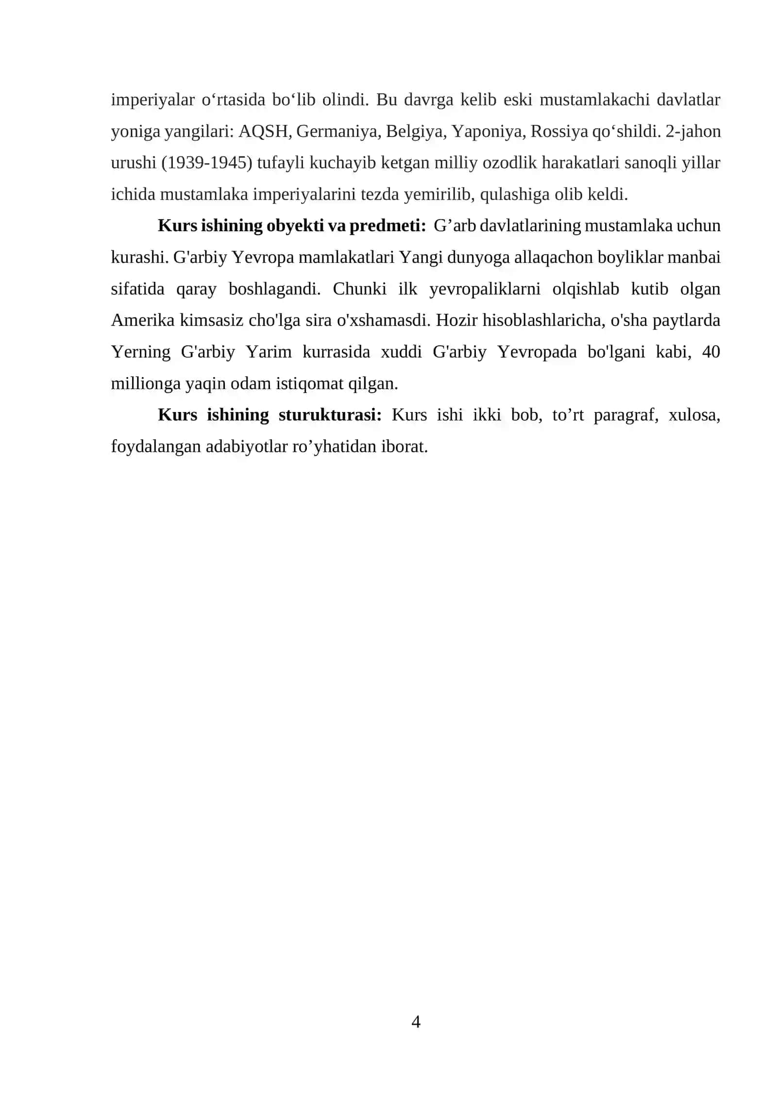 YEVROPA DAVLATLARINING MUSTAMLAKALAR UCHUN KURASHI 4