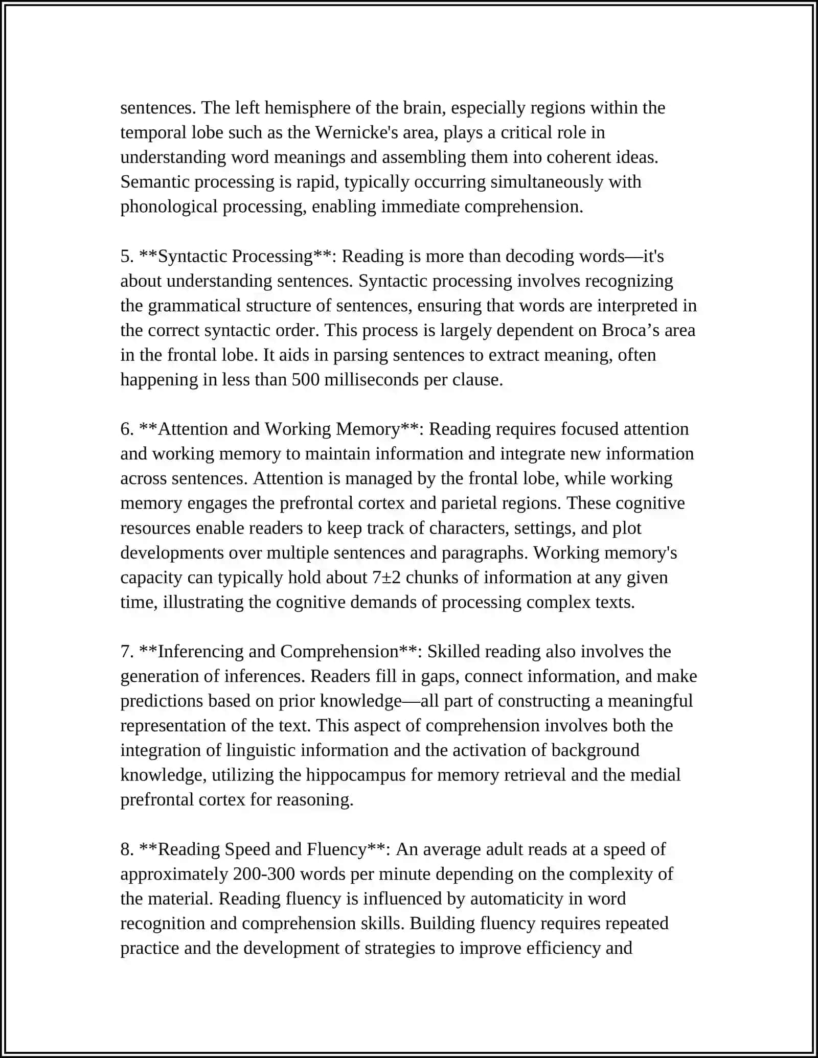 COGNITIVE PROCESSES IN READING 4