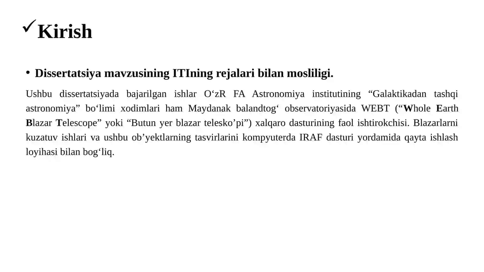 Blazarlarning kuzatuv ma’lumotlari tahlili 4