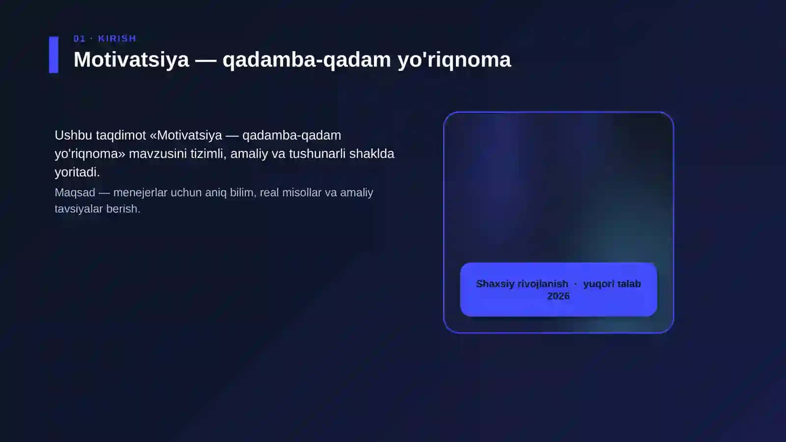 Motivatsiya — qadamba-qadam yo'riqnoma 4