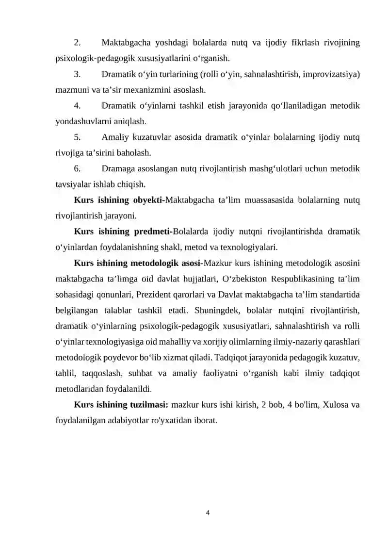 Bolarda ijodiy nutqni rivojlantirishda dramatik òyinlardan foydalanish 4