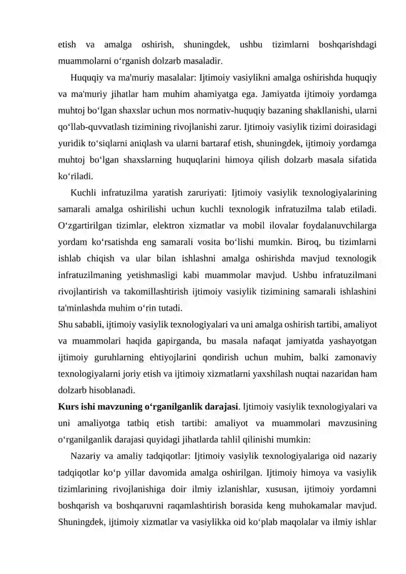 Ijtimoiy vasiylik texnologiyalari va uni amalga oshirish tartibiamaliyot va muammolari 4
