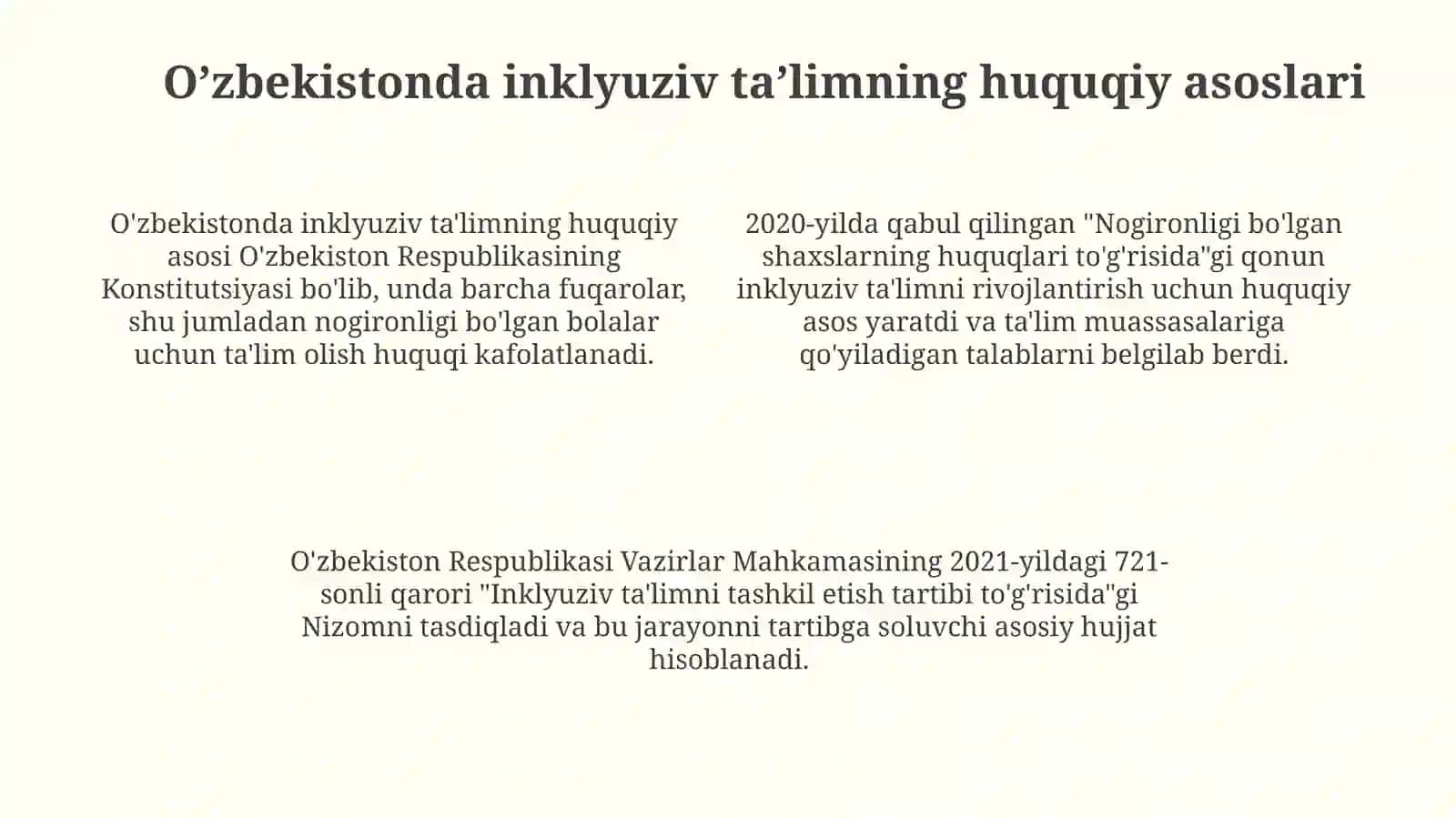 O'zbekiston Respublikasida inklyuziv ta'limning yo'lga qo'yilishi 4