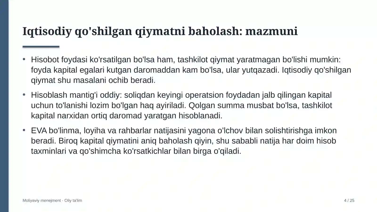 stomatologiya klinikalarida iqtisodiy qo'shilgan qiymatni baholash 6814 4