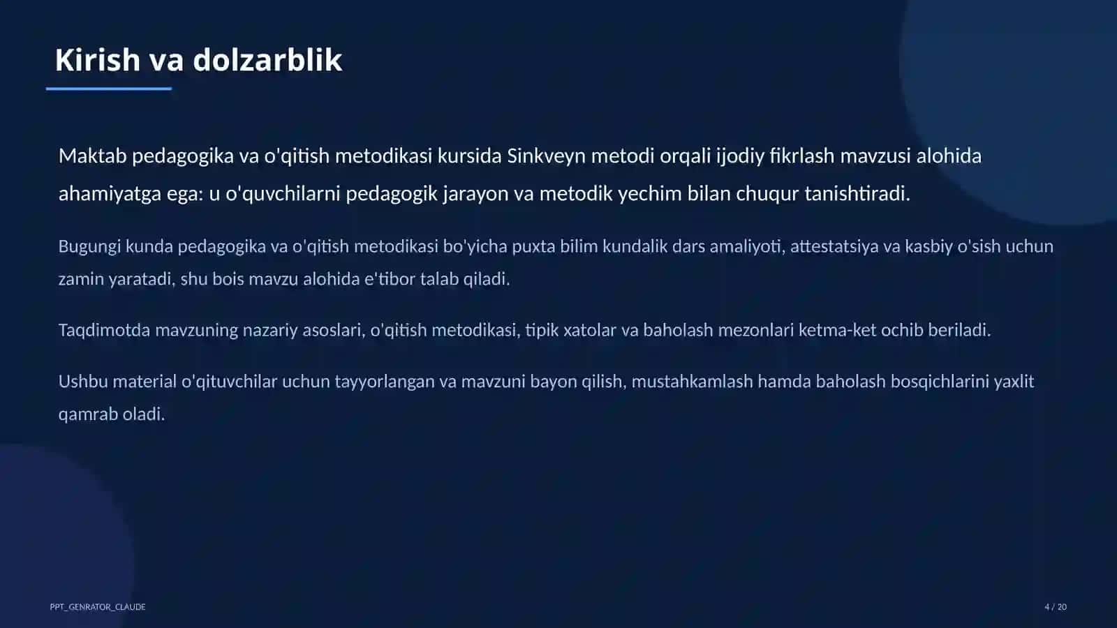 Sinkveyn metodi orqali ijodiy fikrlash 4