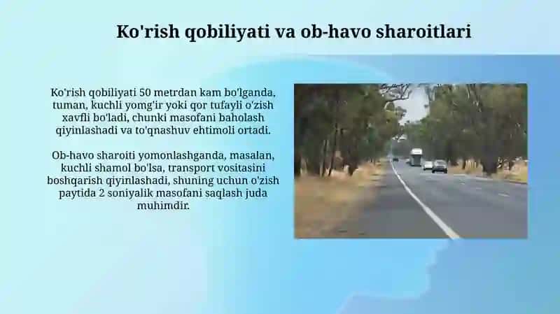 Yo‘l harakati xavfsizligini ta’minlashda quvib o‘tish qoidalari 4